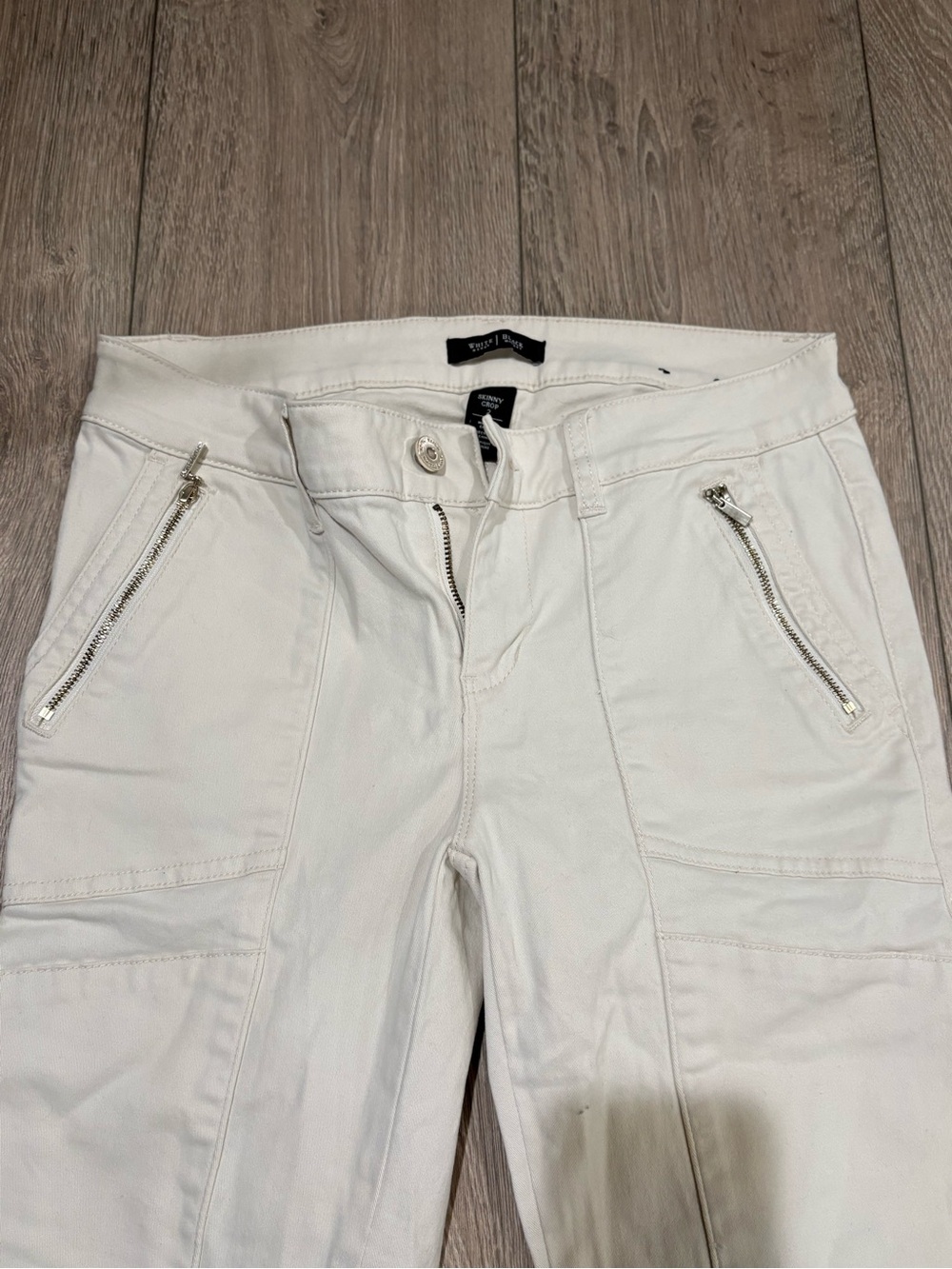 White Women's Stretch Utility Jeans
